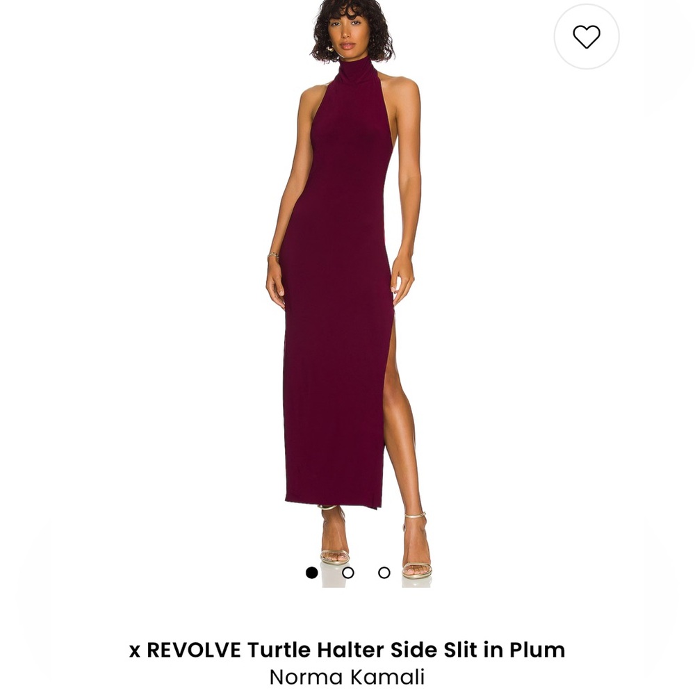 Norma Kamali Purple Sheath Maxi Dress with Slit